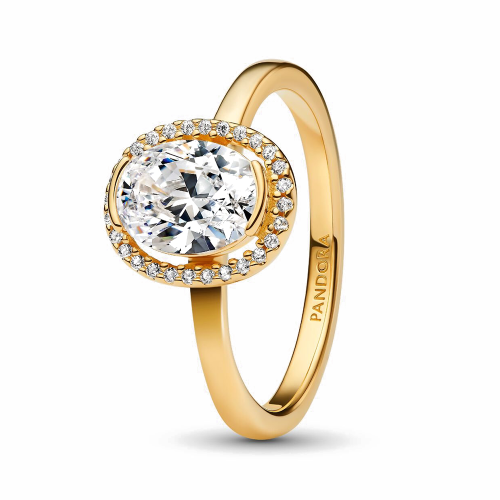 Pandora Ovaler Funkelnder Strahlenkranz Ring 163802C01