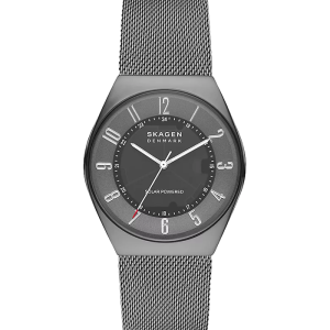 Skagen Grenen Herrenuhr Solarwerk Milanaise Edelstahl anthrazit SKW6836