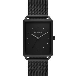 Skagen Hagen Herrenuhr Milanaise Edelstahl schwarz SKW6928