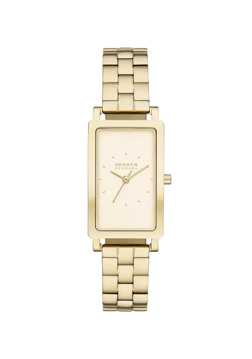 Skagen Hagen Lille Damenuhr rechteckig Edelstahl goldfarben SKW3098
