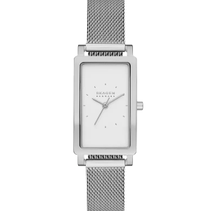 Skagen Hagen Lille Damenuhr rechteckig Milanaise Edelstahl SKW3096
