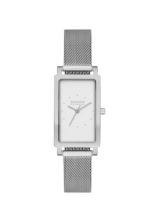 Skagen Hagen Lille Damenuhr rechteckig Milanaise Edelstahl SKW3096