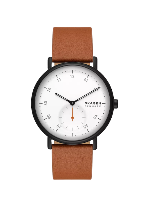 Skagen Kuppel Herrenuhr Kleine Sekunde Leder braun SKW6889