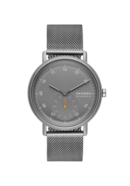 Skagen Kuppel Herrenuhr Kleine Sekunde Milanaise Edelstahl anthrazit SKW6891