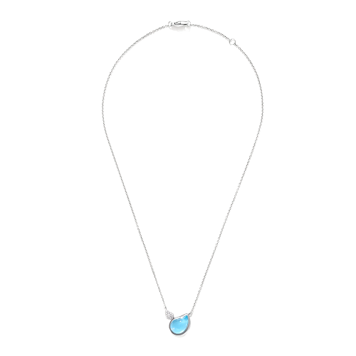 Tamara Comolli Signature SIGNATURE Halskette mit Swiss Topas und Diamant Pavé N-Sig-2Dr-ToSw-pwg