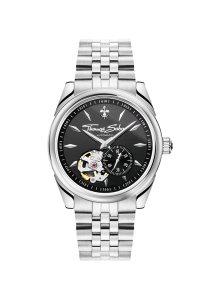 Thomas Sabo Automatikuhr mit 36 mm und Lilienemblem silberfarben WA0414-201-203