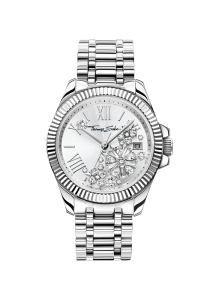 Thomas Sabo Damenuhr Blumen aus weißen Steinen WA0380-201-201