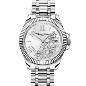 Thomas Sabo Damenuhr Blumen aus weißen Steinen WA0380-201-201