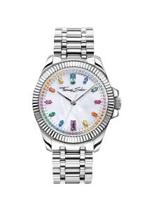 Thomas Sabo Damenuhr Divine Rainbow mit bunten Steinen silberfarben WA0394-201-201