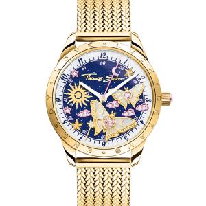 Thomas Sabo Damenuhr mit Schmetterlingen goldfarben WA0430-291-207
