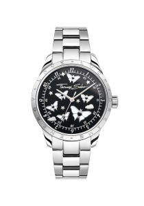 Thomas Sabo Damenuhr mit Schmetterlingen silberfarben WA0432-201-203