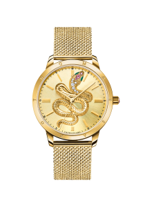 Thomas Sabo Damenuhr Schlange in 3D-Optik gelbgoldfarben WA0384-264-207