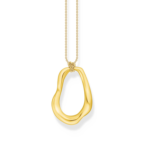 Thomas Sabo Kette mit Anhänger Natural Beauty vergoldet KE2319-413-39