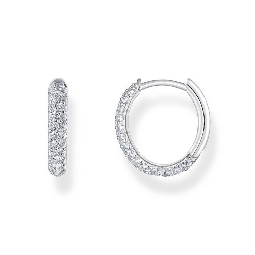 Thomas Sabo True Romance Creolen mit weißem Zirkonia-Pavé Silber CR730-051-14