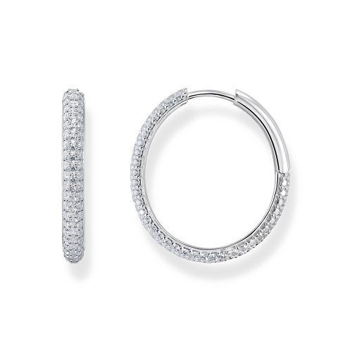 Thomas Sabo True Romance Creolen mit weißem Zirkonia-Pavé Silber CR732-051-14