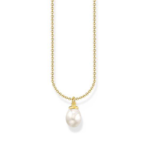 Thomas Sabo True Romance Kette mit Perlen-Anhänger vergoldet KE2238-430-14