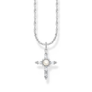 Thomas Sabo True Romance Kette mit weißem Kreuzanhänger Cross Romance Silber KE2296-167-14