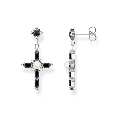 Thomas Sabo True Romance Ohrringe Kreuz Cross Romance schwarz Silber H2312-167-11