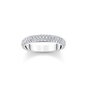 Thomas Sabo True Romance Ring mit weißem Zirkonia-Pavé Silber TR2462-051-14