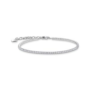 Thomas Sabo True Romance Tennisarmband mit kleinen, weißen Steinen Silber A2168-051-14
