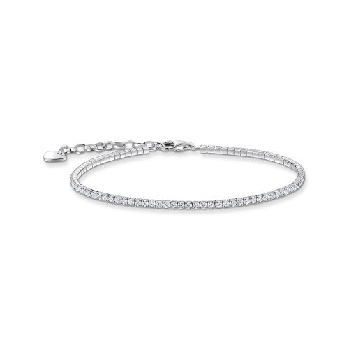 Thomas Sabo True Romance Tennisarmband mit kleinen, weißen Steinen Silber A2168-051-14