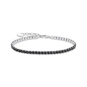 Thomas Sabo True Romance Tennisarmband mit schwarzen Steinen Silber A2167-643-11