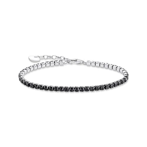 Thomas Sabo True Romance Tennisarmband mit schwarzen Steinen Silber A2167-643-11