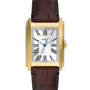 Fossil Carraway Herrenuhr Krokoprägung Leder braun FS6011