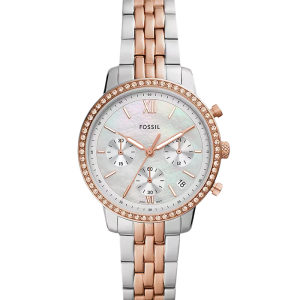 Fossil Neutra Damenuhr Chronograph Edelstahl zweifarbig ES5279