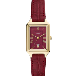 Fossil Raquel Damenuhr Krokoprägung Leder rot ES5383