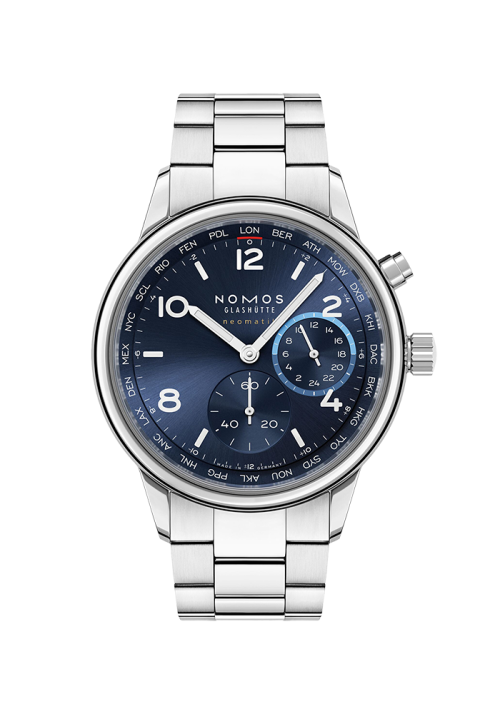 NOMOS Glashütte Club Club Sport Neomatik Weltzeit Blau 790