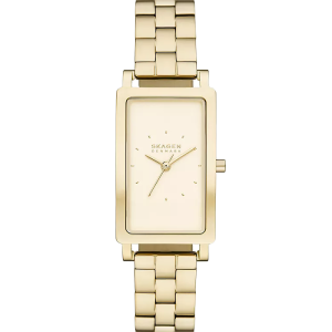 Skagen Hagen Lille Damenuhr rechteckig Edelstahl goldfarben SKW3098