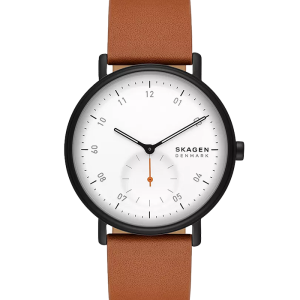 Skagen Kuppel Herrenuhr Kleine Sekunde Leder braun SKW6889
