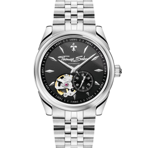 Thomas Sabo Automatikuhr mit 36 mm und Lilienemblem silberfarben WA0414-201-203