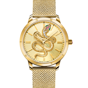 Thomas Sabo Damenuhr Schlange in 3D-Optik gelbgoldfarben WA0384-264-207