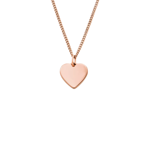 Fossil Kette Drew Heart Edelstahl roségoldfarben JF03021791