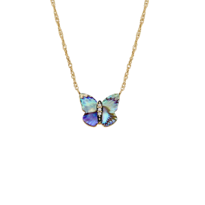 Fossil Kette Sutton Butterfly Wings Anhänger Abalone mehrfarbig JF04812710