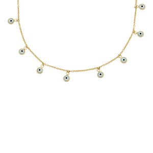 Fossil Kette Sutton Evil Eye Metall JA7283710