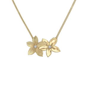 Fossil Sutton Sutton The Flower Collection Halskette mit Anhänger aus Edelstahl goldfarben JF04970710