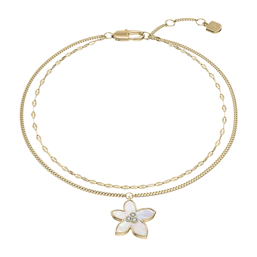 Fossil Sutton Sutton The Flower Collection mehrreihiges Armband mit Perlmutt JF04971710
