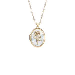 Fossil Sutton Sutton The Locket Collection Halskette mit Anhänger aus weißem Perlmutt JF04976710