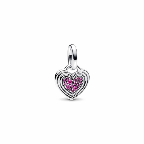 Pandora Gravierbarer Rosafarbener Herz Charm-Anhänger 793754C01