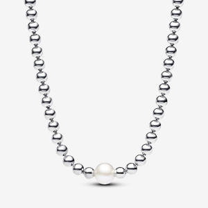 Pandora Timeless Behandelte Süßwasserzuchtperle & Kugeln Collier-Halskette 393176C01-45