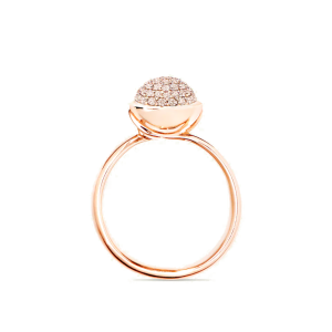 Tamara Comolli Bouton BOUTON Small Ring mit Champagne Diamant Pavé R-BOU-s-pD-rg