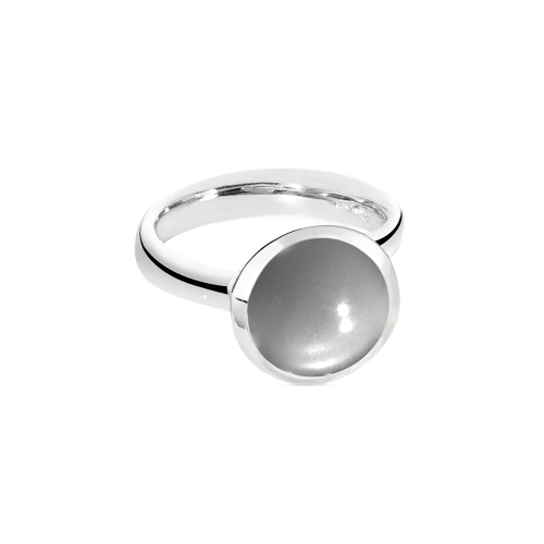 Tamara Comolli Bouton Ring BOUTON large Moonstone grey grauer Mondstein R-BOU-l-MoGr-wg