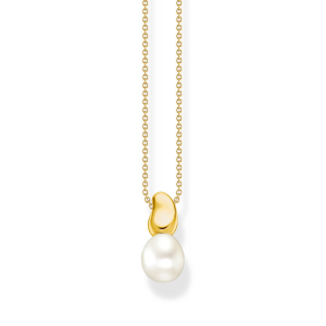 Thomas Sabo Kette mit Perlen-Anhänger Natural Beauty vergoldet KE2318-430-14