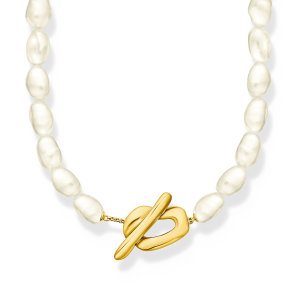 Thomas Sabo Perlenkette Natural Beauty vergoldet KE2320-430-14