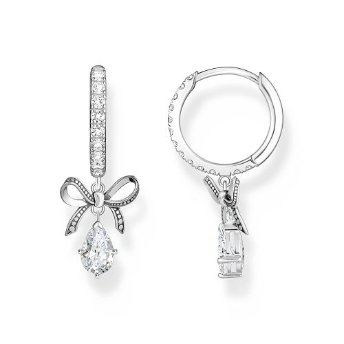 Thomas Sabo True Romance Creolen mit Schleifen-Anhänger Silber CR749-643-14