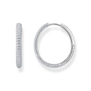 Thomas Sabo True Romance Creolen mit weißem Zirkonia-Pavé Silber CR732-051-14