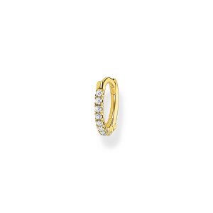Thomas Sabo True Romance Einzel Creole weiße Steine gold CR658-414-14